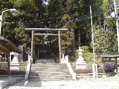 木立の中の静神社